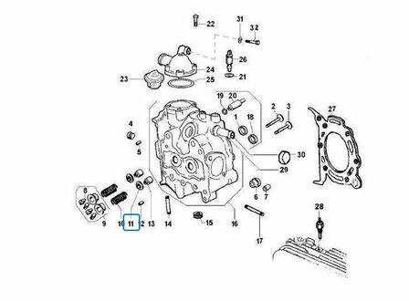 Cup onder klepveer Calessino + Ape Classic + ApeTM + Vespacar P2 Diesel