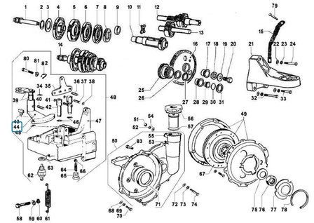 Versnellings selector Calessino + Ape Classic + ApeTM