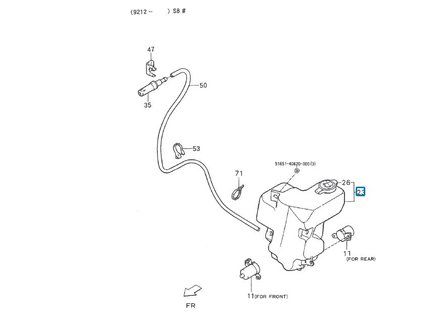 Wipe fluid reservoir Daihatsu / Porter Pick-up