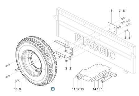 Spare wheel Calessino  200 EU2 + EU4