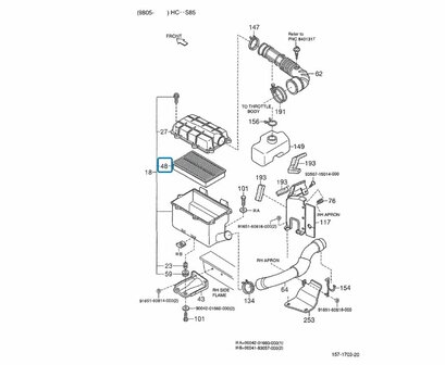 Luchtfilter Daihatsu / Porter 1.3i - imitatie