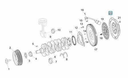 Pressure plate clutch Porter Multitech 1.3 E6