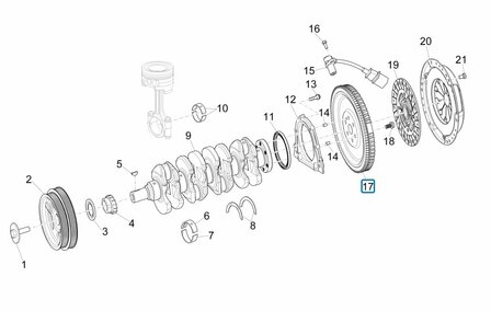 Flywheel Porter Multitech 1.3 E6