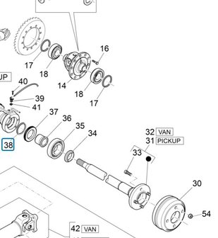 Oil seal rear drive shaft  / rear axle Daihatsu / Porter 1.3i + Multitech 1.3 E5 - E6  +  D120 1.2 Diesel  - Wheel side