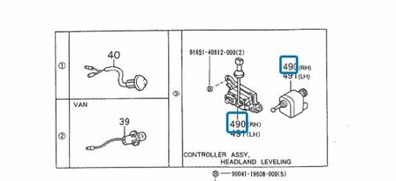 Headlight adjusting motor Daihatsu / Porter Petrol and Diesel