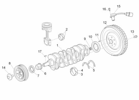 Krukas lagerschaal onder - Porter Multitech 1.3 E5 L-0