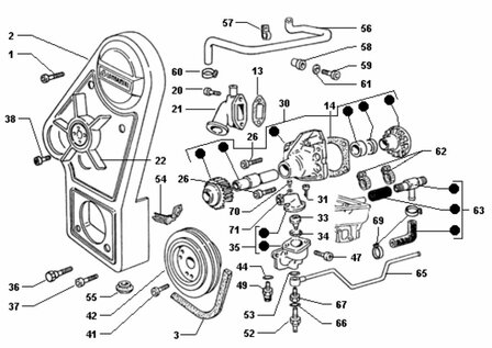 Cooling hose on cylinder head Daihatsu / Porter 1.4 Diesel