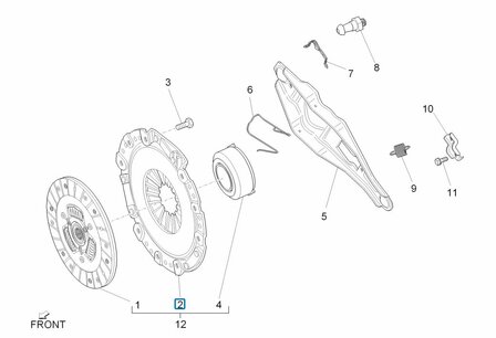 Pressure group clutch Porter Multitech 1.3 E5