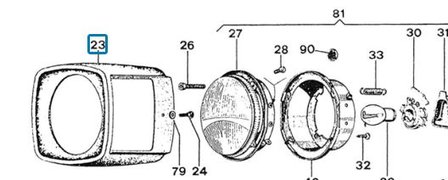 Head light cover Vespacar P2