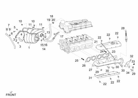 Exhaust manifold gasket Porter Multitech 1.3 E6 + NP6 1.5