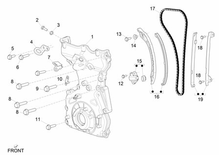 Spanner distributieketting Porter Multitech 1.3 E6 + NP6 1.5