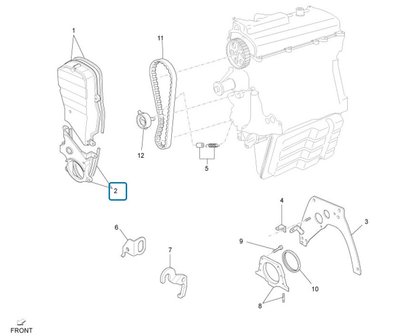 Afdekkap distributie Daihatsu / Porter 1.3i - Onderste