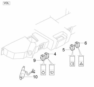 Fog light switch ApeTM