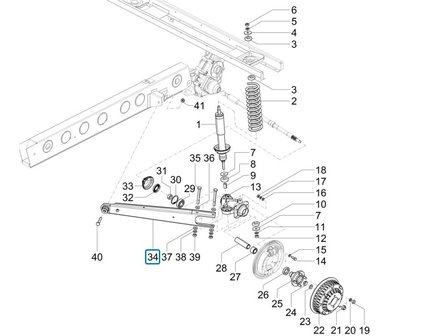 Rear suspension arm Ape50