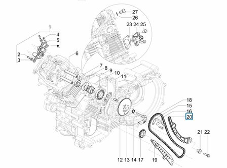 Spanner / geleider distributieketting Calessino 200 EU2