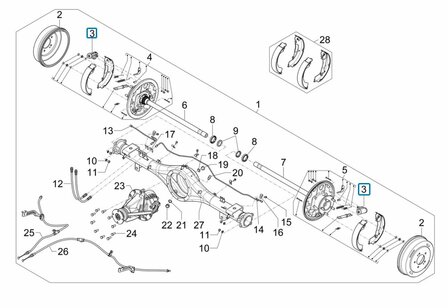 Wheel brake cylinder Porter NP6 1.5 - Single wheel