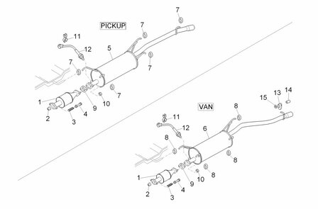 Exhaust mounting rubber Daihatsu / Porter