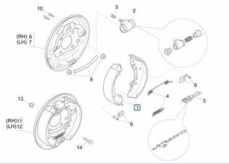 Brake shoe set Porter Maxxi - imitation