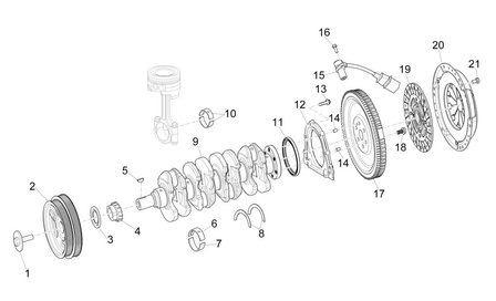 Pressure group clutch Porter Multitech 1.3 E6 - imitation