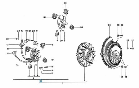 Stator Ape P50 - TL3T - 5-Wire