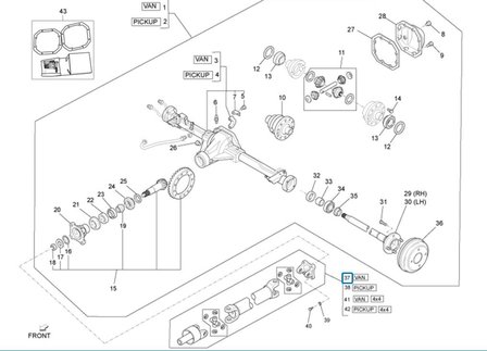 Drive shaft Daihatsu / Porter 1.3i - VAN