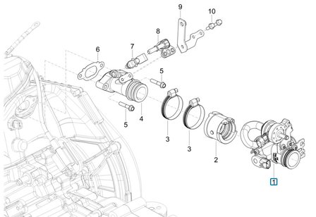 Throttle body compleet Calessino 200 EU4