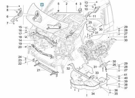 Engine cover Porter NP6 1.5