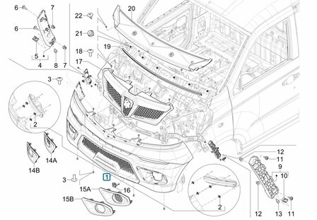 Front bumper Porter NP6 1.5