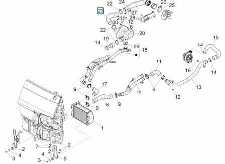 Inlaatslang intercooler Porter D120 1.2 Diesel