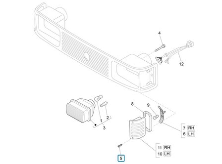 Glas screw orange long model front turn indicator glass ApeTM