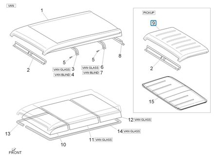 Roof panel Daihatsu / Porter - Pick-up