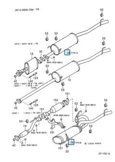 Exhaust pipe Daihatsu / Porter Pick-up 1.3i Petrol - imitation
