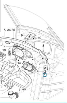 Instrument unit in dashboard panel Ape 50 EU4