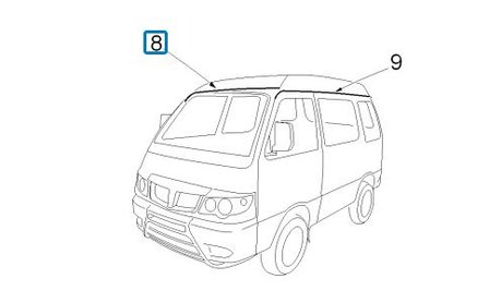 Sierlijst op dakpaneel Daihatsu Porter VAN - Rechts