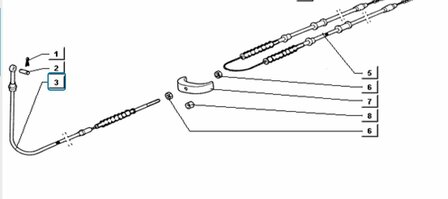 Handremkabel 1e deel  ApeTM - imitatie