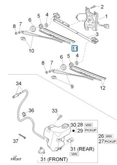 Windscreen wiper blade Porter - Right