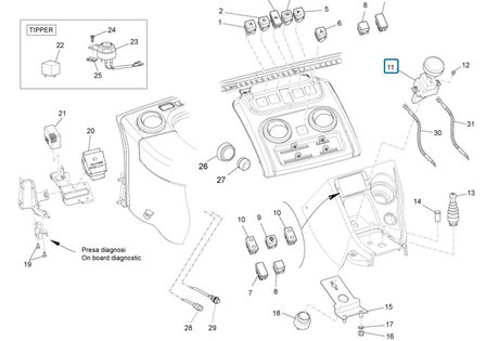 Nood stop - knop / schakelaar Porter Electric