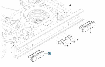 Rear light unit Porter NP6 1.5 - Left