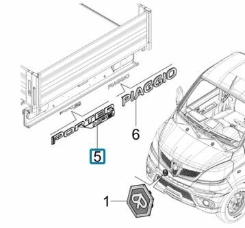 Logo &#039;&#039;Porter NP6&#039;&#039; on rear bumper Porter NP6 1.5