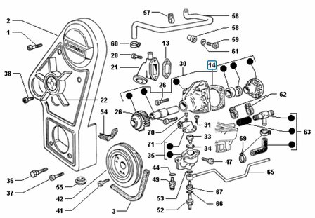 Gasket water pump Daihatsu / Porter 1.4 Diesel