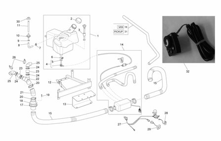 Fuel indicator in fuel tank heater Porter Electric