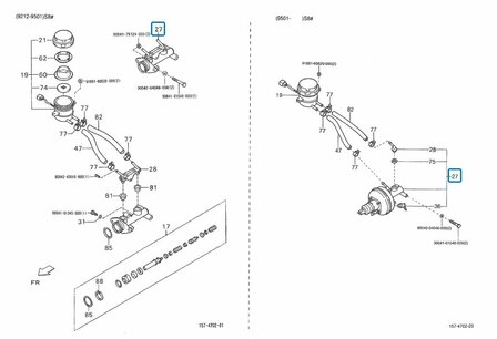 Master brake cylinder Daihatsu / Porter - imitation