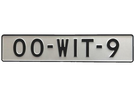 Licenseplate white for trailer