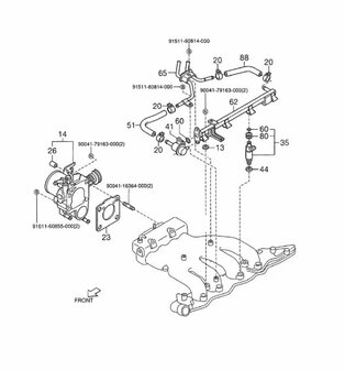 Throttle body complete Daihatsu / Porter 1.3i