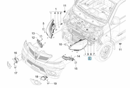 Headlight unit Porter NP6 1.5 - Left