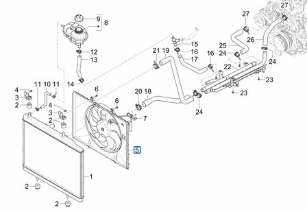 Cooling fan with housing radiator Porter NP6 1.5