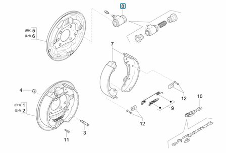 Rear wheel brake cylinder Porter 2010-2020 - imitation
