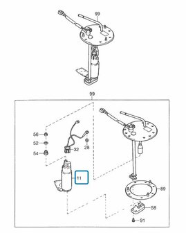 Fuel pump Daihatsu / Porter 1.3i - extern pump - imitation