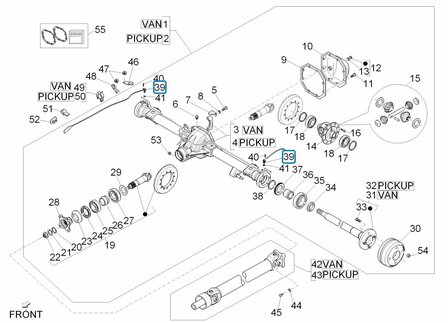 ABS rear wheel sensor Porter Multitech 1.3 E5 + E6 + D120