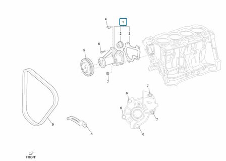 Waterpomp Daihatsu / Porter 1.3 - Imitatie